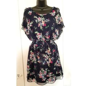 Express Navy Floral Dress